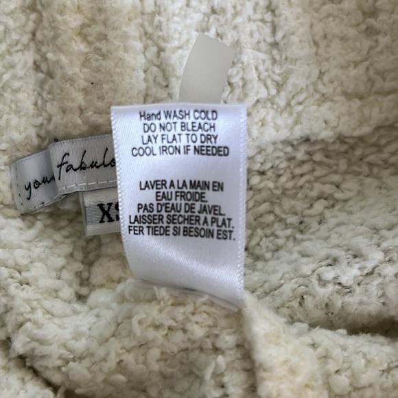 Young Fabulous & Broke Creamy White Sherpa Sweater Pull On Pant XS - Picture 3 of 6